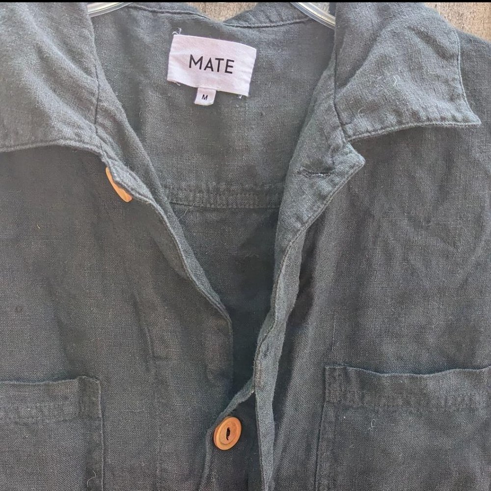 Mate the Label black linen jumpsuit - Picture 3 of 4